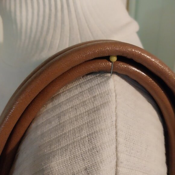 3356 Large Mondani New York Tote Bag In Tan Leather. - Picture 4 of 8